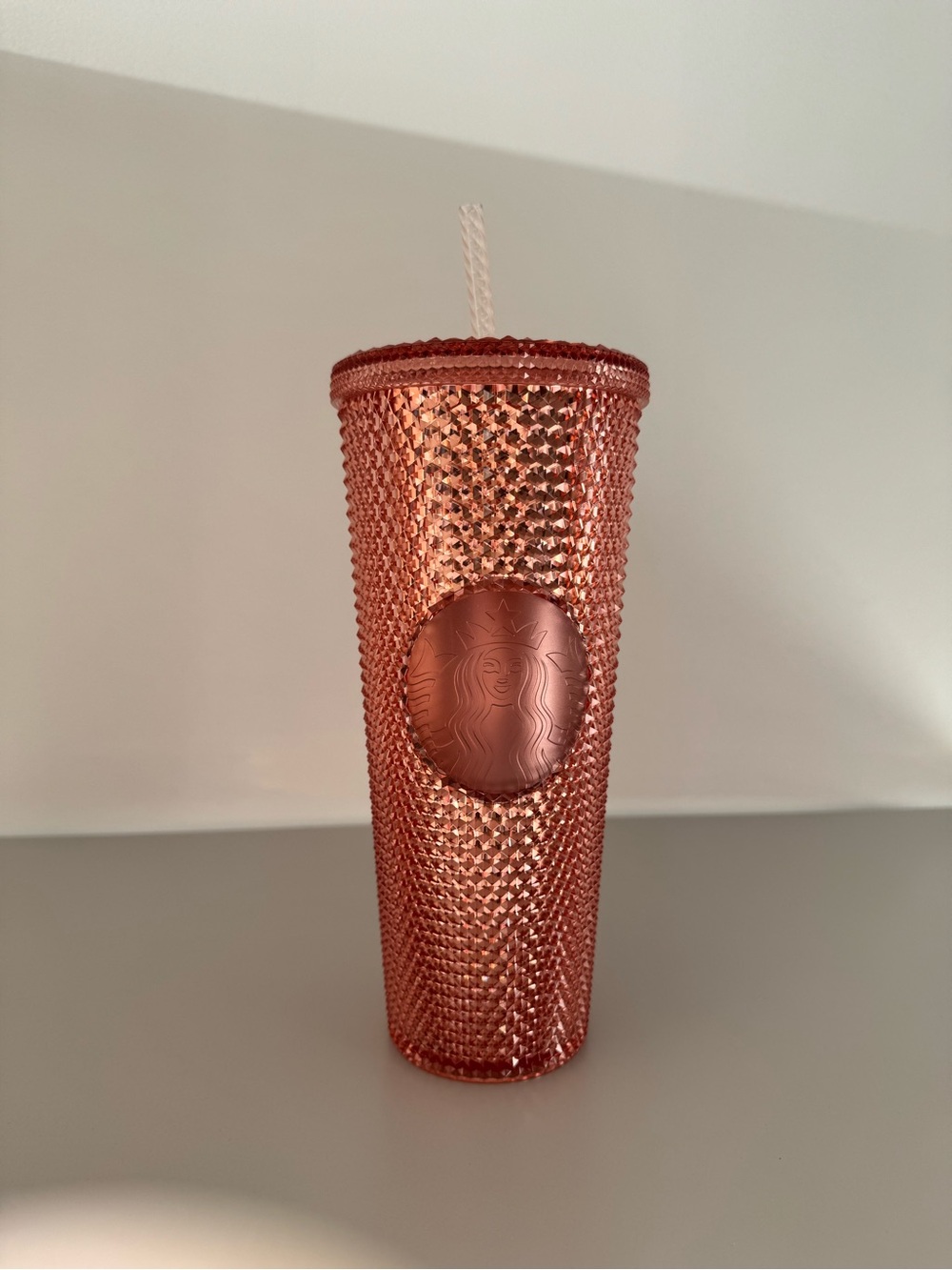 Starbucks Rose Gold Studded Tumbler with Straw 2019